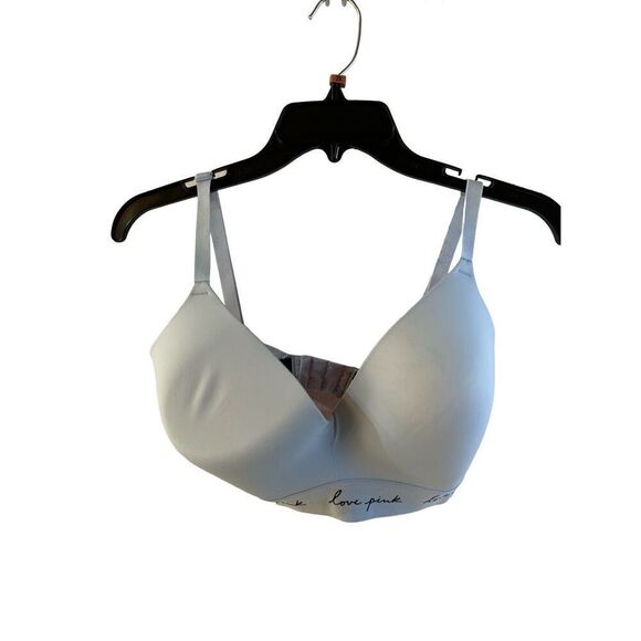 VS Victoria Secret Pink Blue 34DDD No Wire Wear Everywhere Bra rn#54867 - Picture 1 of 7